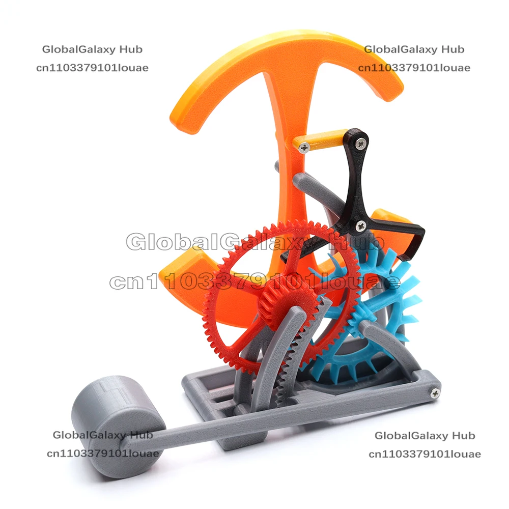 機械式振り子時計原理模型-3dプリント部品組立教育用大型振り子ギアセット-科学博物館機器