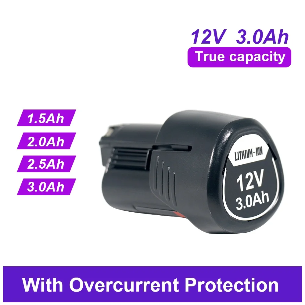Batteria agli ioni di litio da 10,8 V 12 V 3 Ah 2,5 Ah 18650 per batterie Bosch BAT412A BAT414 BAT411 BAT412 D-70745 2607336014 BAT420 GSR 120-LI
