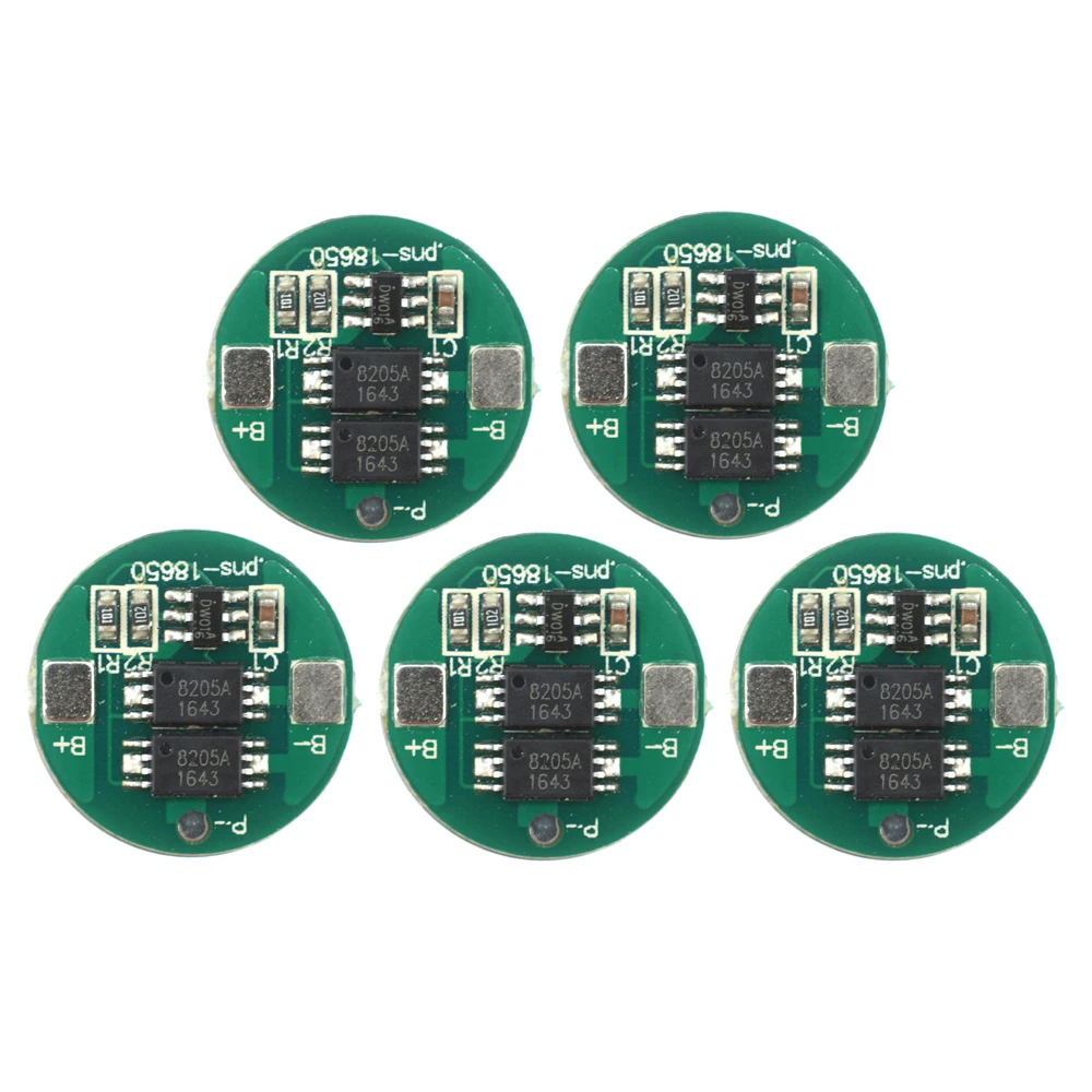 5PCS Dual MOS 18650 Battery Protection Board 4-8A 4.2V Lithium Battery Charge Discharge Protection Board