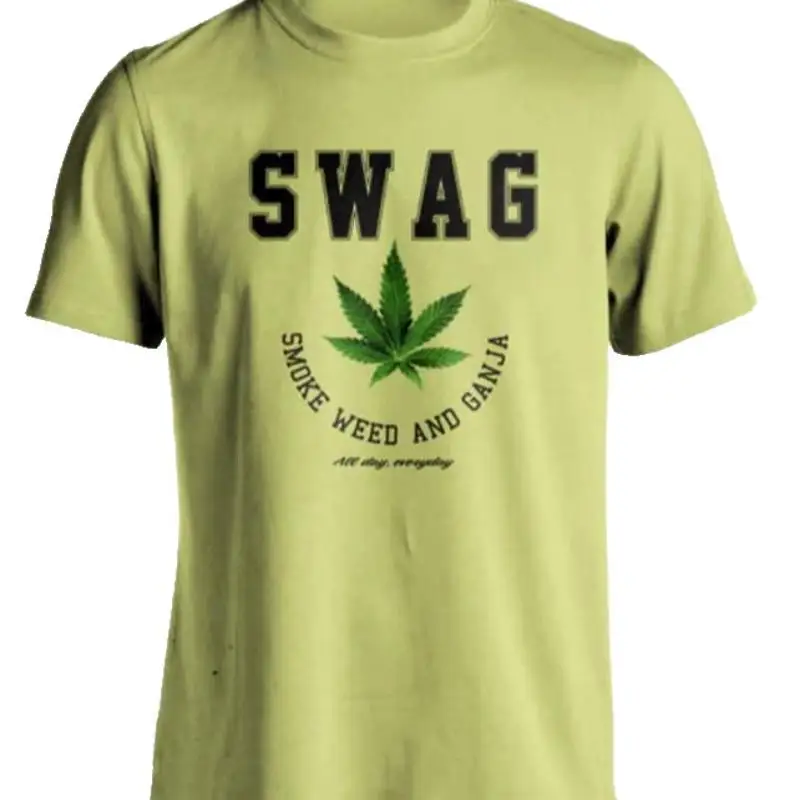 BIG JOHNSON Swag Smoke We*d & Gan*a T-Shirt Big Johnson's Mens Medium