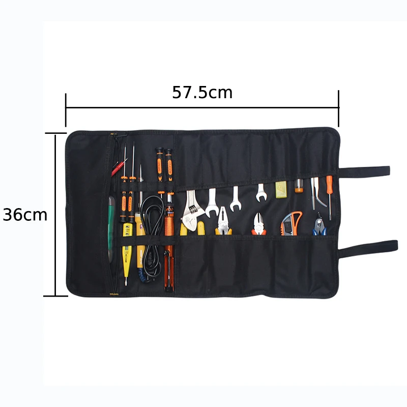 Roll Tool Bag Large Wrench Roll Up Portable Pouch Bag 22 Pockets Kit for Electricians   Mechanics(Not Including Any Tools)