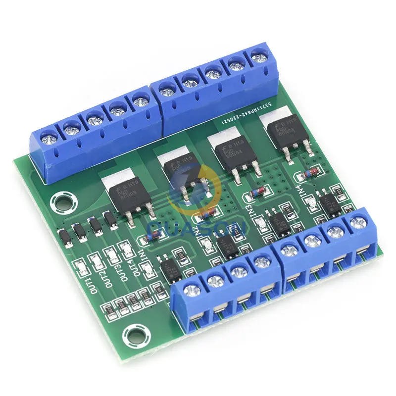 MOS FET F5305S 4 Channels Pulse Trigger Switch Controller PWM Input Steady for Motor LED 4 Way 4ch 4 way Diy Electronic Module