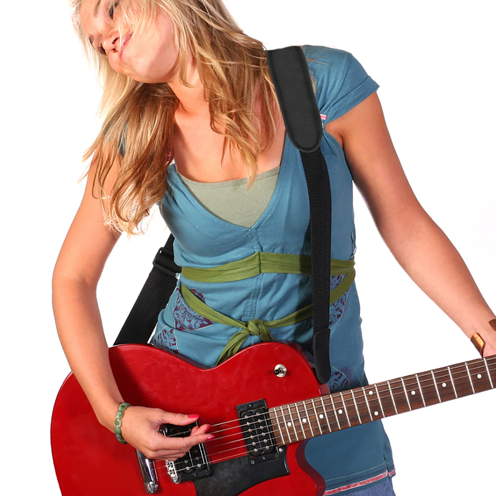 

2 Pcs Strap Guitar Detachable Shoulder Pad Oxford Cloth Professional Backpack Pads
