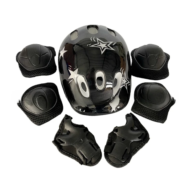 Équipement de protection pour casque de patinage en ligne, coudières de protection, genouillères pour scooter d'équilibre, vélo, équipement de sport de plein air, 7 pièces