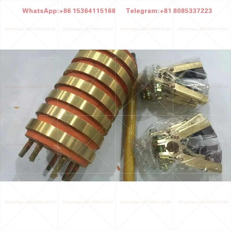 7 Channel Conductive Slip Ring Copper Ring Carbon Brush ID25/30/35mm OD71 H121 Slot Width 8mm Rotating Signal Transmission