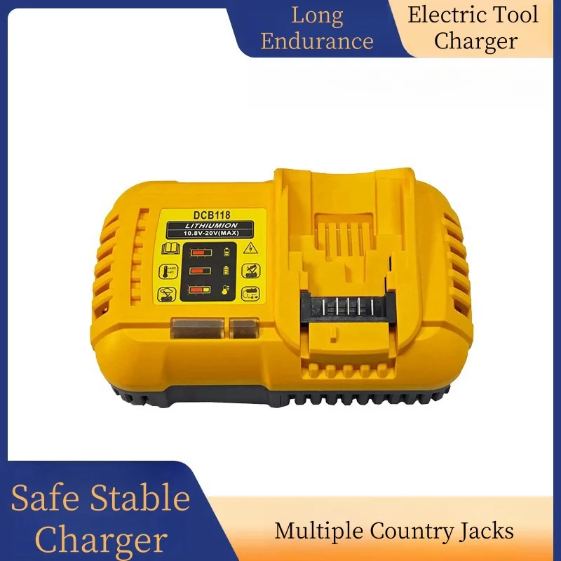 

Battery Charger for Dewalt DCB118 20V 6A Fast Charger Lithium Battery Electric Tools Electric Drill Fast Charger with Fan