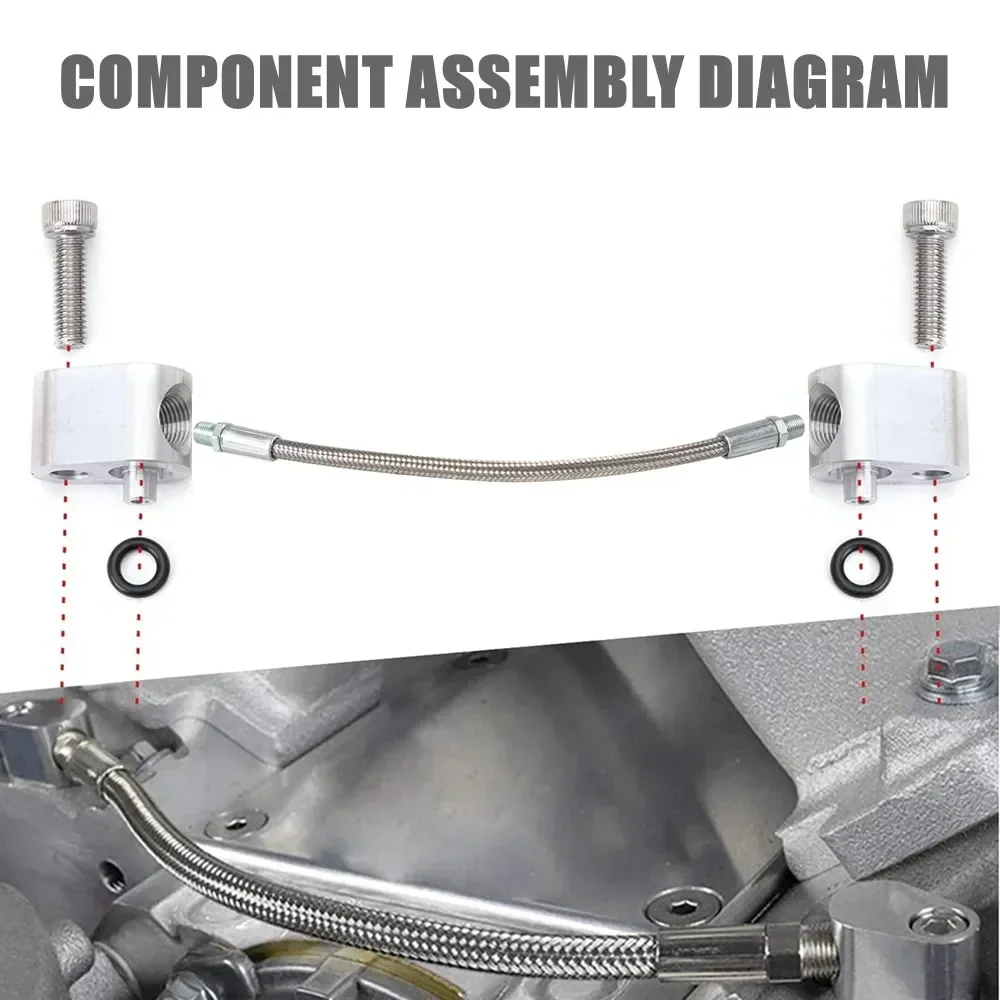 High Quality Aluminum LS Cylinder Head Coolant Steam Port Throttle Body Bypass Hose Kit for LS1 LSX LM7 LR4 LQ4 LS6 L59 TB-1017