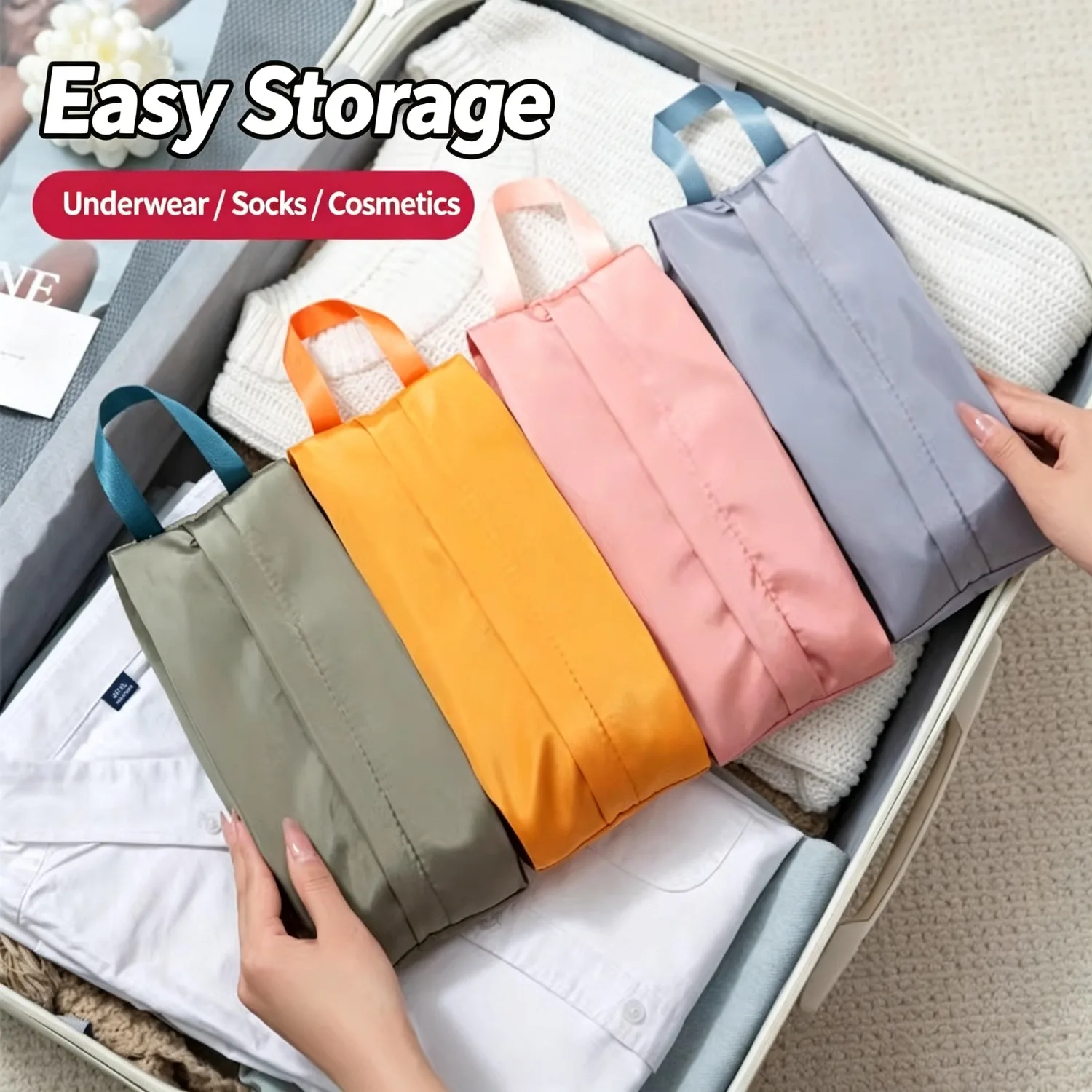 1/3pcs Travel Storage Bags Packing Cubes Lightweight Portable Organizer for Underwear Socks Cosmetics, Large Capacity for Travel