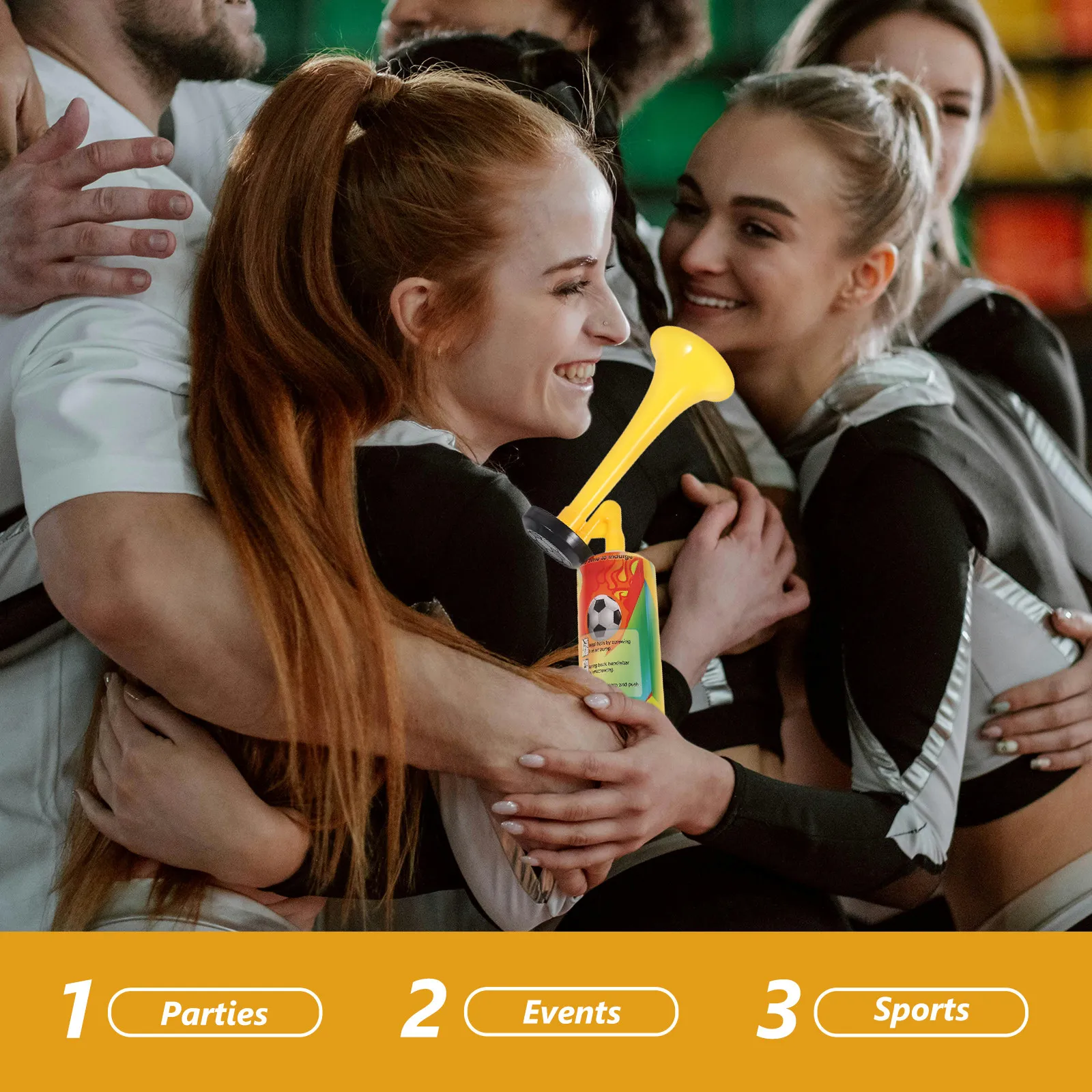 

Ручной воздушный горн для вечеринок, портативный вентилятор-труба с ручным насосом, для футбольных мероприятий, практичный, для создания праздничной атмосферы