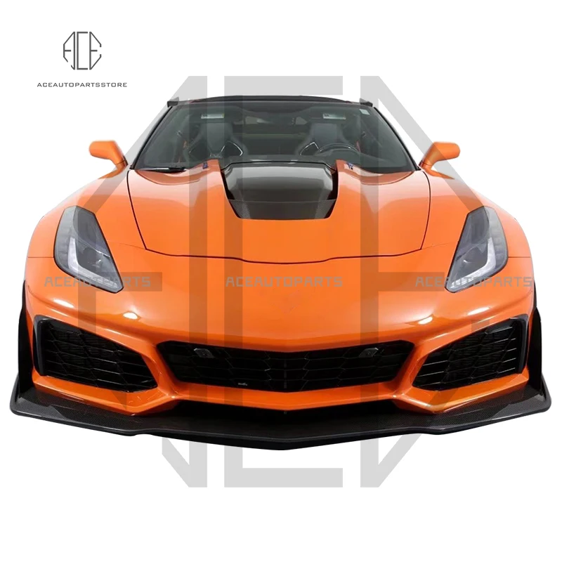 

For Chevrolet Corvette C7 front bumper retrofit body kit PP Material 2014-2019