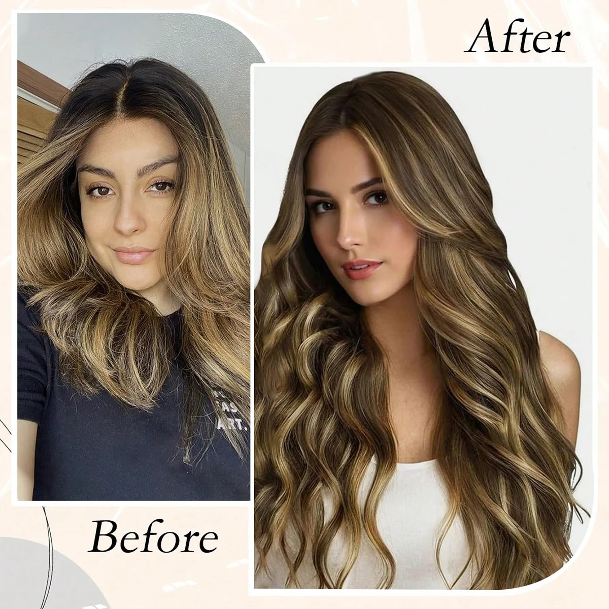Ekstensi Rambut Tape in Human Hair Highlight, Ekstensi Rambut Remy Silky Straight untuk Wanita untuk Menambah Volume, Panjang & Highlight Rambut
