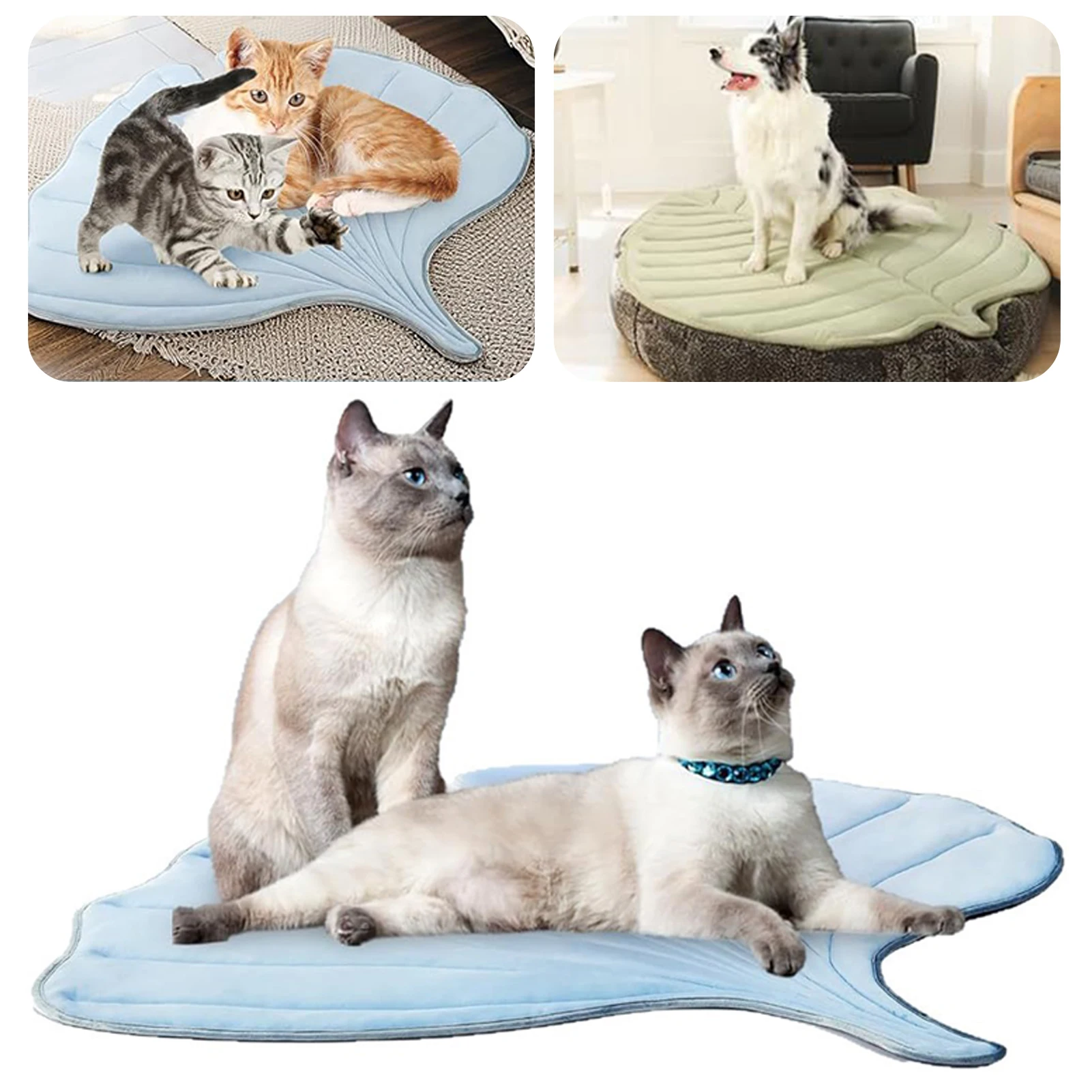 Dog Cooling Mat - ขนาดใหญ่ล้างทำความสะอาดได้ Cooling สัตว์เลี้ยง Mat ทนทาน &