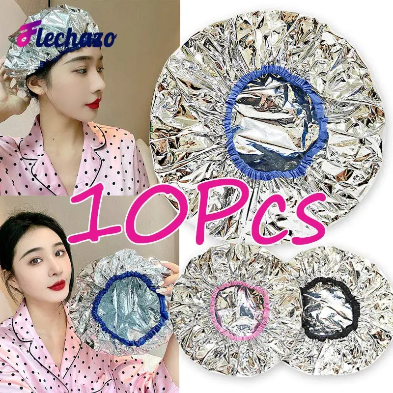 Aluminum Foil Cap For Hair Bleaching Developing 10Pcs Reusable Treatment Caps Hair Dye Processing Cap Easy To Clean