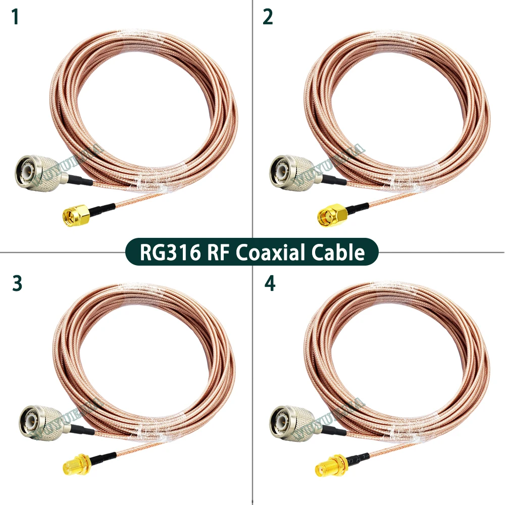 

0.1~10 M TNC to SMA RG316 L12TNC Male to SMA Type Male or Female Jack Connector RF Coaxial Cable Assembly Extension Cord Jumper