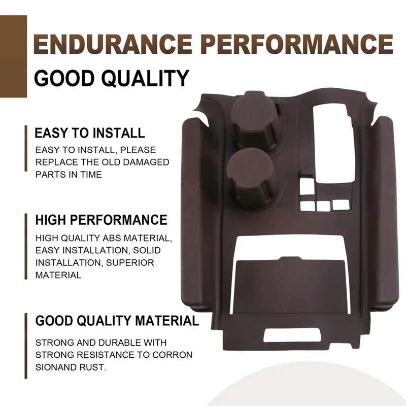Super Sale For Toyota Sienna Central Console Silicone Protective Mat Cup Holder Mat Interior Modification Accessories Brown