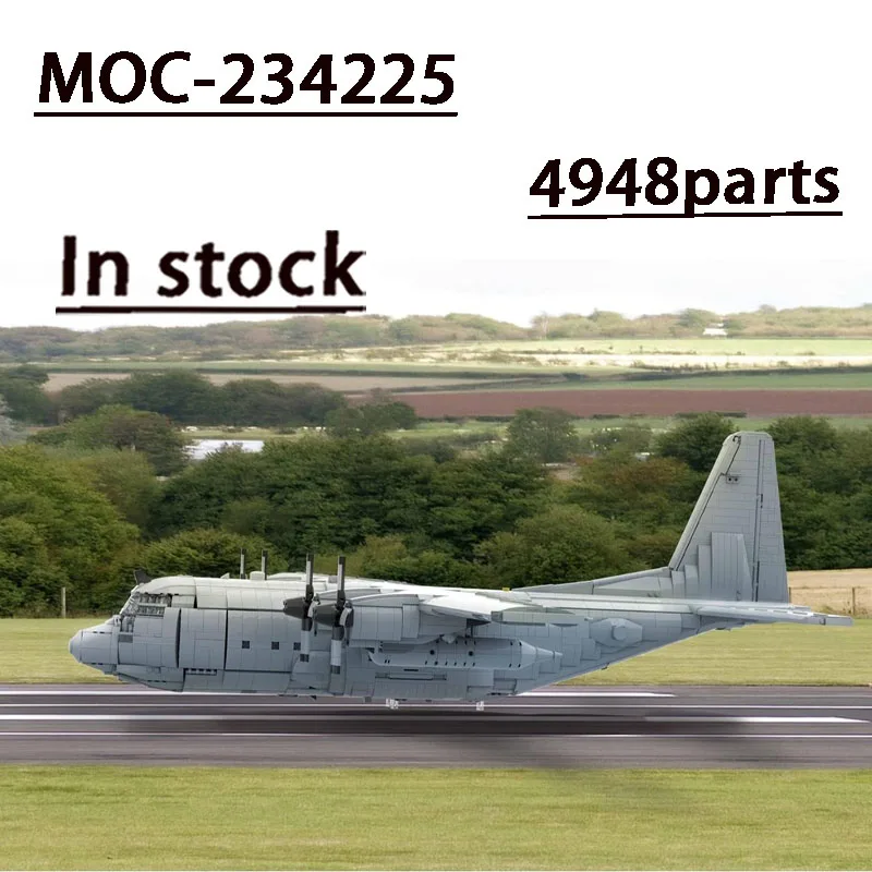 Assembly Model MOC-234225 New Large Aviation Passenger Helicopter Building Blocks 4948 Parts Adult Birthday New Year Toy Gift