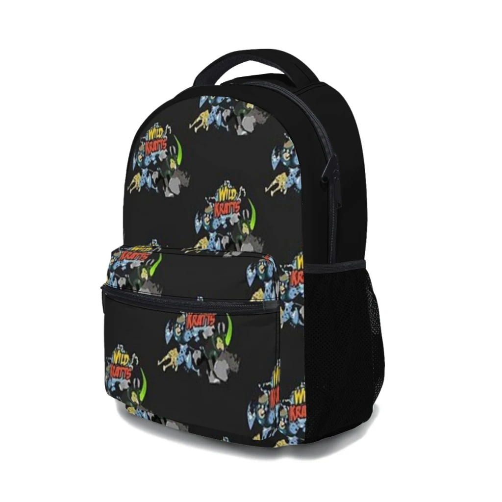 Wild-Kratts Mochila de Grande Capacidade para Meninos, Mochila Estudantil, Desenhos Animados, Escola Secundária, 17 Polegada