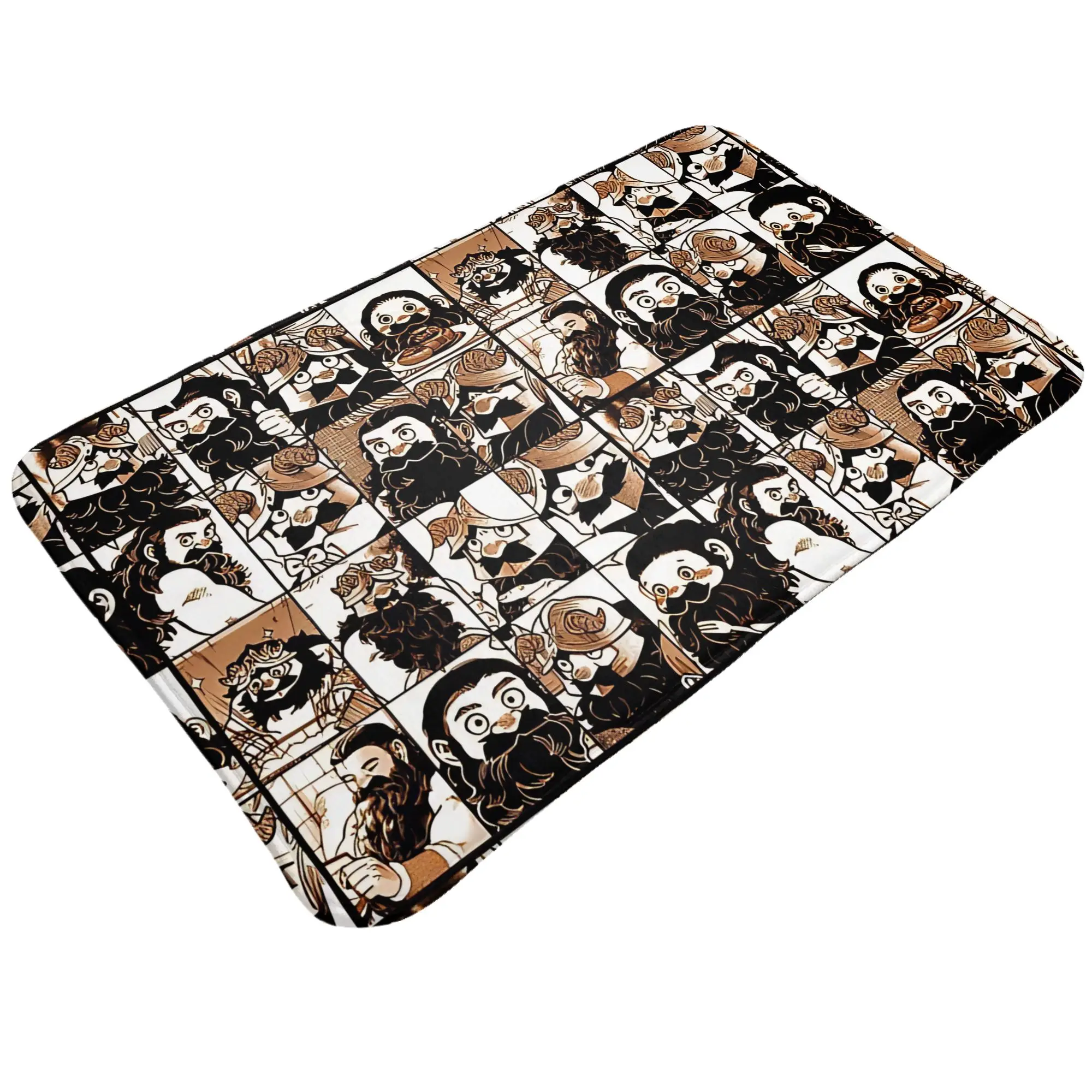 Senshi Manga Panel collage  Decorations Bedroom Mat Delicious in Dungeon Doormat Kitchen Carpet Outdoor Rug Home Decoration