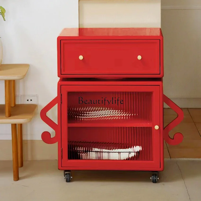 35Modern Robot Side Table Storage Bedside Display Cabinet