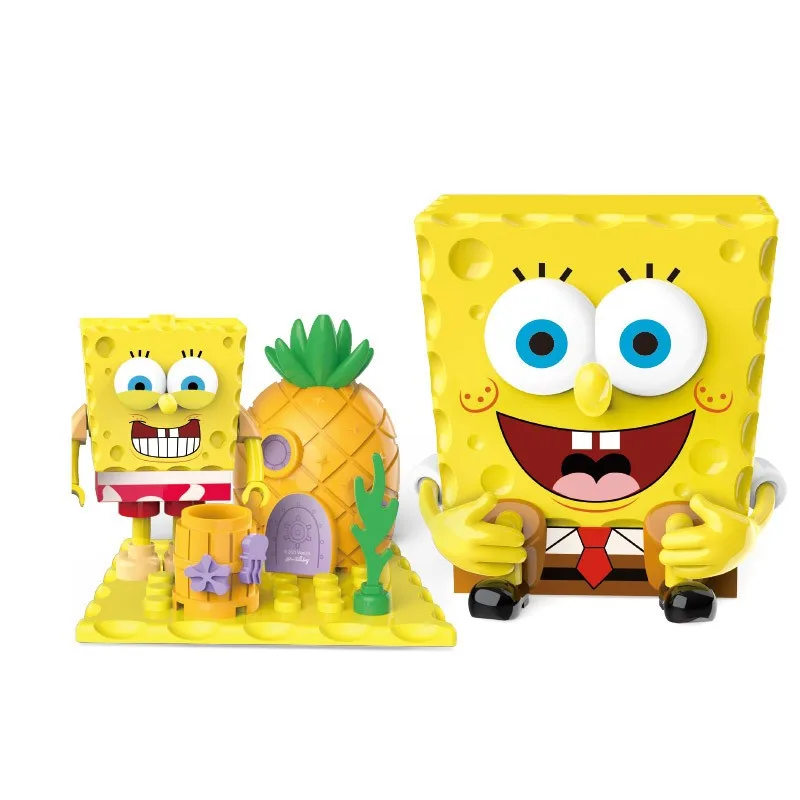 4pcs SpongeBob SquarePants 수제 인형 만화 장식 패트릭 스타 Abs Krabs Squidward Tentacles 그림 어린이 장난감 선물