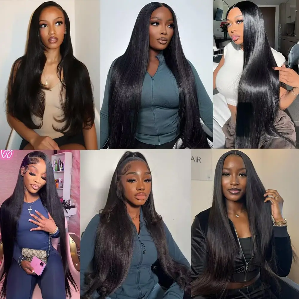 16A 30-дюймовые черные прямые пучки человеческих волос 4/5/6 шт. 100% необработанные бразильские необработанные пучки человеческих волос для наращивания для женщин