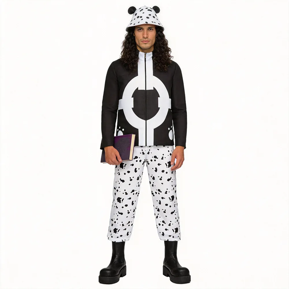 

Anime Bartholomew Kuma Cosplay Full Set, Tyrant Bear Black Costume Sorbet Kingdom Pacifist Outfit for Men Halloween Carnival