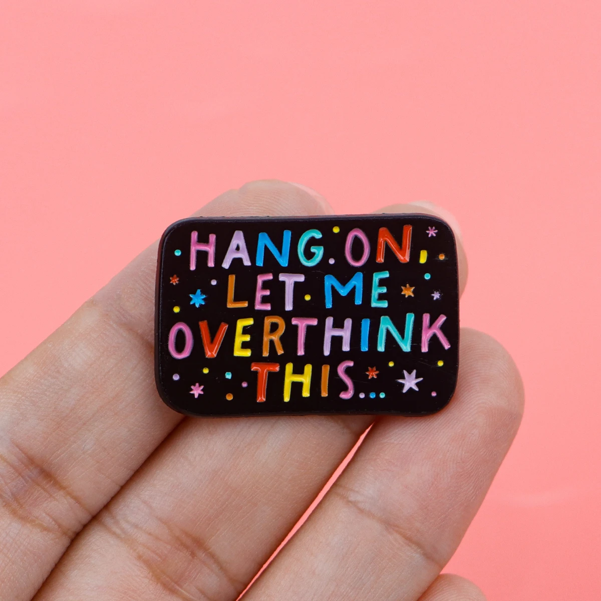 HANG ON Enamel Pins Inspirational Quotes Brooches Badge Lapel Pin For Backpack Clothes Accessories Fashion Jewelry Birthday Gift
