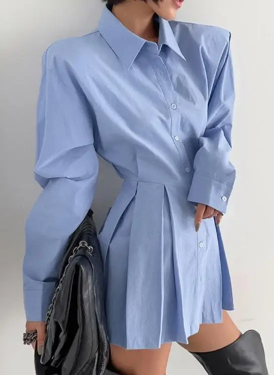 Women's Shirt 2025 Autumn/winter New Fashionable Leisure Commuter Multi Functional Long Sleeve Strap Cotton Shirt Women's Wear