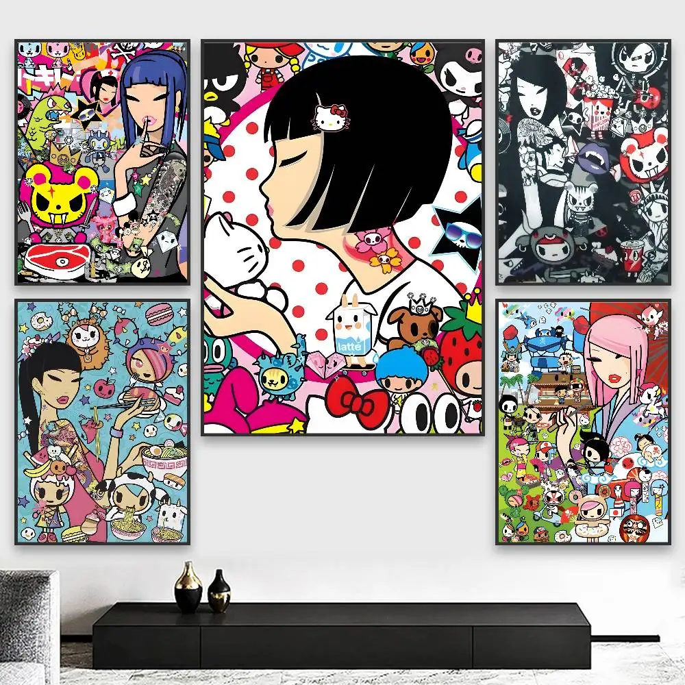 Kawaii T-Tokidoki Anime Poster HD art sticky wall waterproof home living room bedroom aesthetic decoration