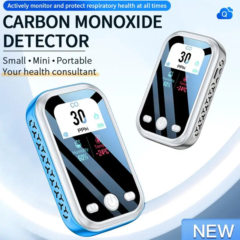 CO Detector Portable Carbon Monoxide Meter Anti-Poisoning Monitor CO Tester Tool Temperature And Humidity Sensor For Indoor