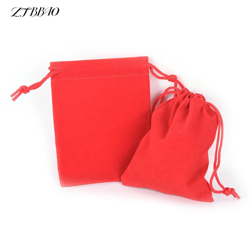 

10pcs/lot 7x9cm Drawstring Packing Gift Bags & Pouches Jewelry Packaging Display Fashion Coloful Velvet Pouches