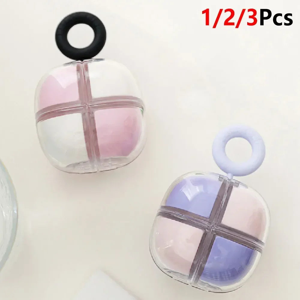 1/2/3Pcs Handbag Size Pumpkin Pill Organizer, 8-Grid Sealed Pill Storage Case with Carry Ring,Waterproof Moistureproof Container
