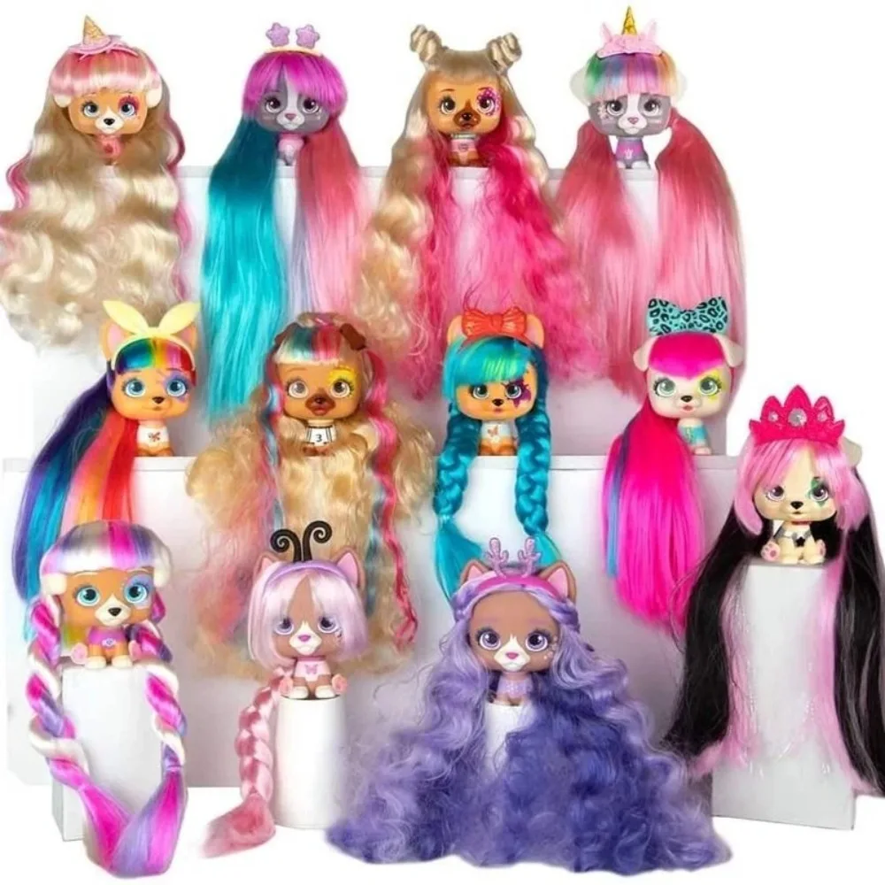 나는 Vip 애완 동물 시리즈를 사랑합니다 신비한 패션 블라인드 박스 귀여운 절묘한 미용 땋기 소녀 어린이 장난감 깜짝 생일 선물