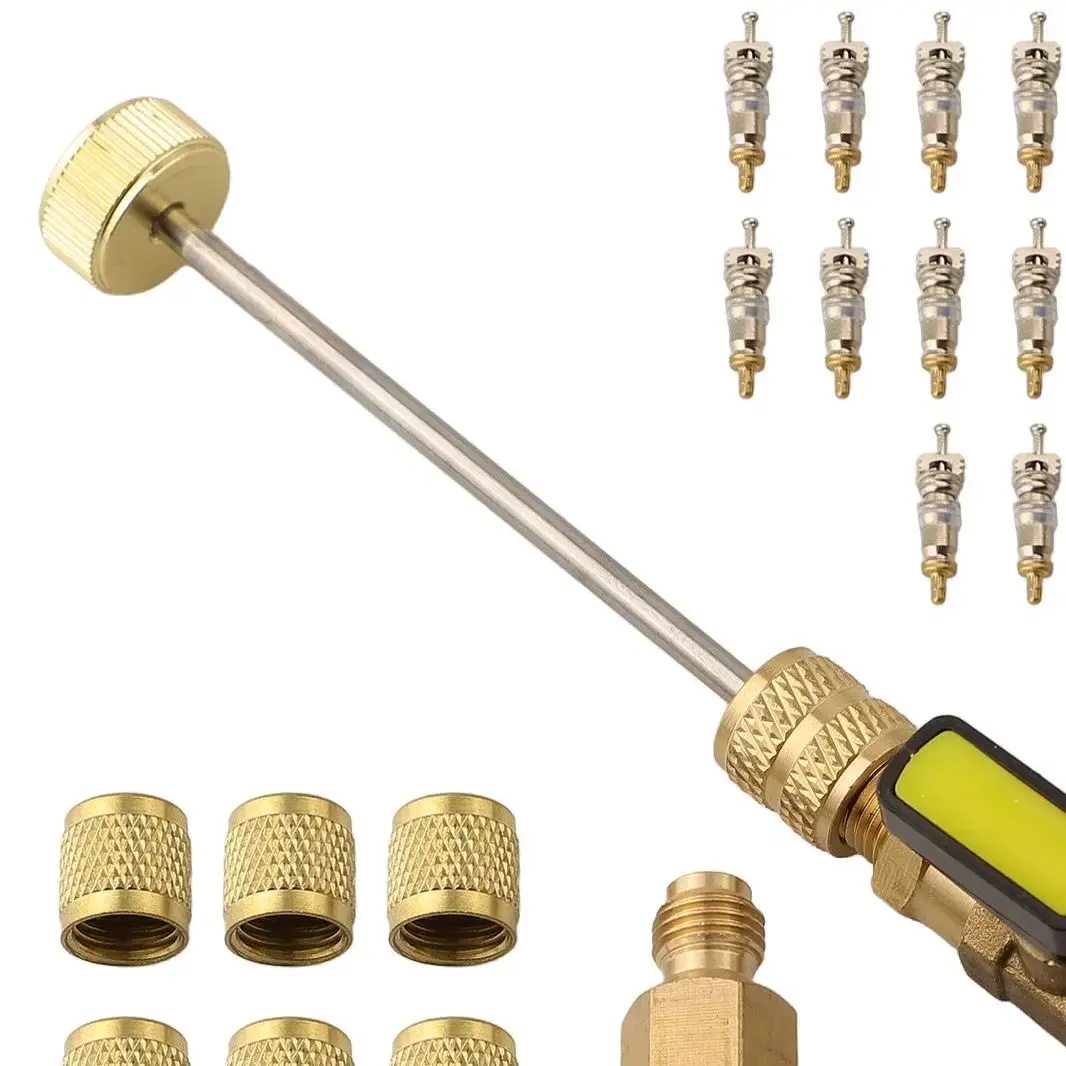 1 4 for sae To 5 16 for sae Valve Core Remover R22 Valve Tool Dual Size 1 4 And 5 16 HVAC Valve Tool Ball Valve Handle Copper