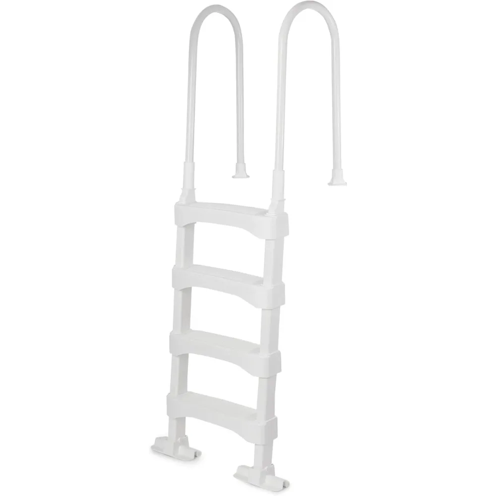 

Snap & Lock Pool Ladder, Plastic Step Ladder for Above Ground or In Ground Swimming Pool, or Deck up to 60 Inch Height