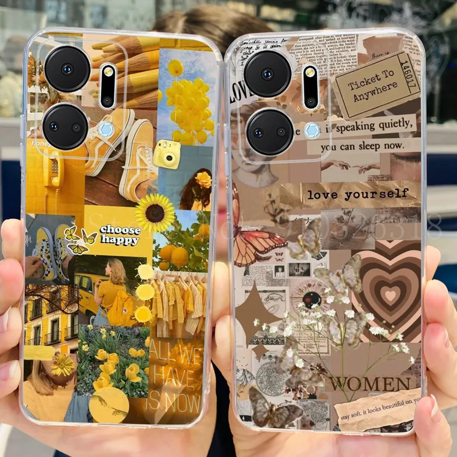 Luxury Painted Cover For Honor X7a 4G Case 2023 New Clear Silicone Soft Fundas Phone Case For Honor X7A X 7a HonorX7a Coque Capa