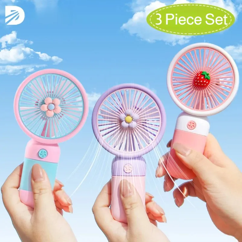 Draagbare desktopventilator voor meisjes Hot Mini USB oplaadbare draagbare kleine ventilator