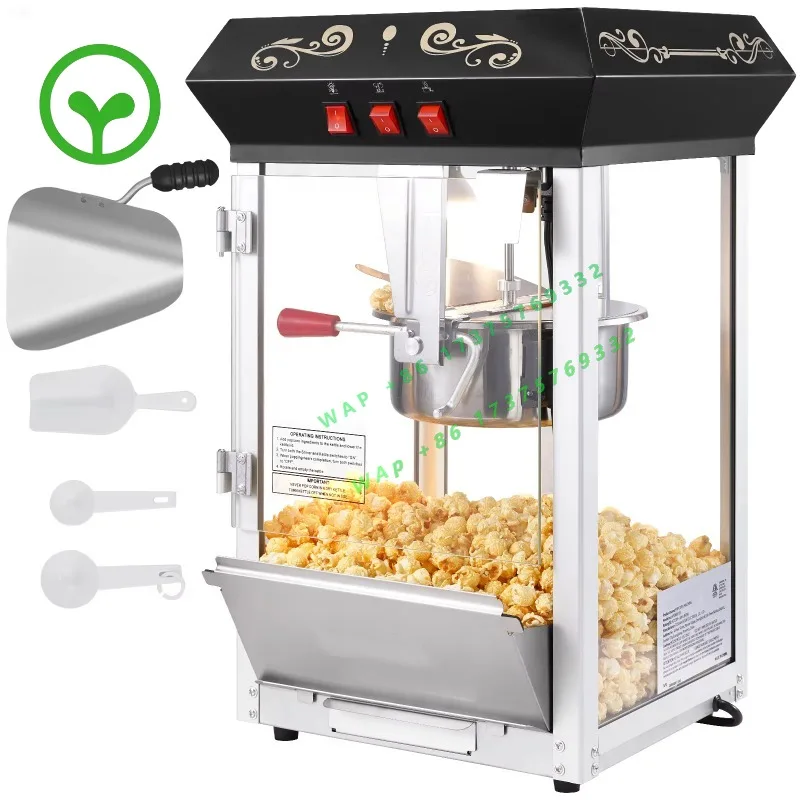 【Premium】SucceBuy Popcorn Maker 850W Popcorn Popper  hine 8 Oz Kettle Makes 48 Cups per Batch Counter  Popcorn Maker for Commerc