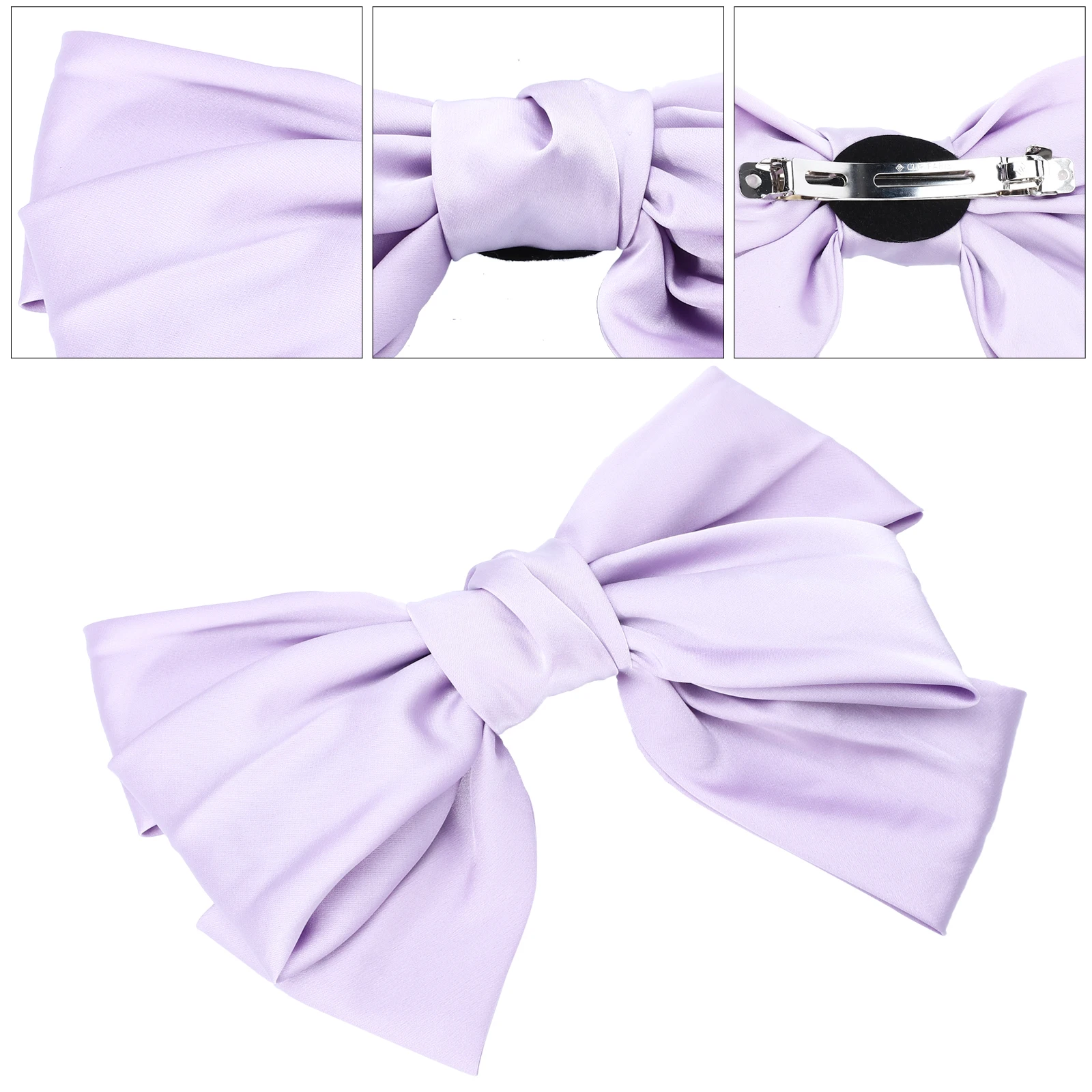 

Elegant Clip Accessories Purple Bowknot Barrette Wedding Bride Baby Girl Hair Bow Hair Bowknot Clip Decorative Stylish