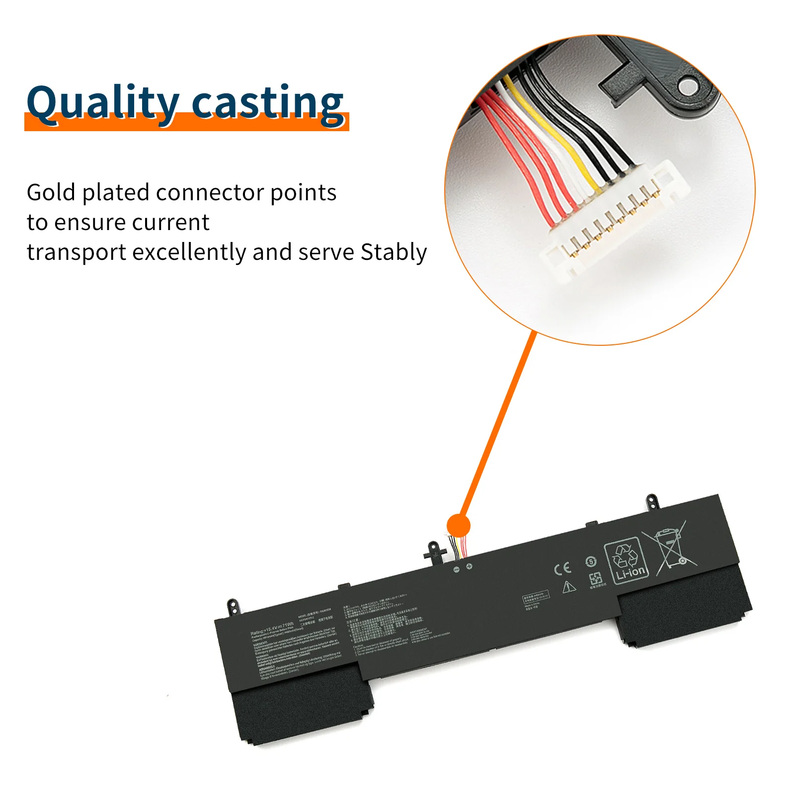 Imagem -04 - Bateria do Portátil para Asus Zenbook 15 C42n1839 Ux563 Ux563fd Ux534 Ux534ft Ux534ftc Ux534fa Ux534fac Ux533 Q537fd Q547fd