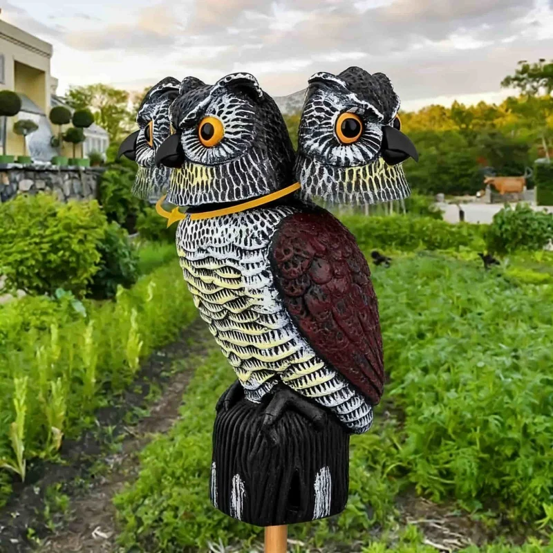 

No Power Required Simulated Owl Bird Repeller360360-Degree Rotating Garden Garden Rat Repellent Artifact Outdoor Decorative Orna