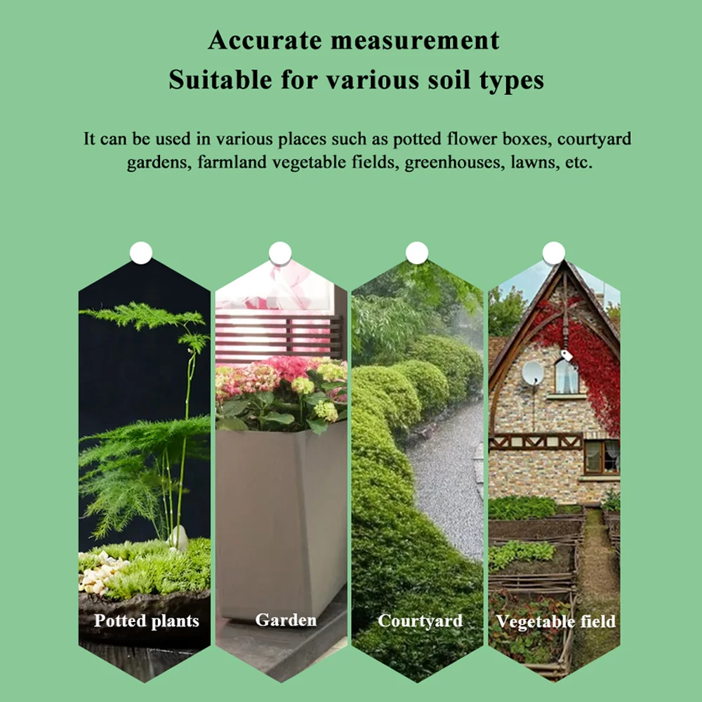 Tuya Zigbee Wireless Soil Moisture Meter Temperature Humidity Meter Waterproof Soil Monitoring Sensor Soil Tester for Planting