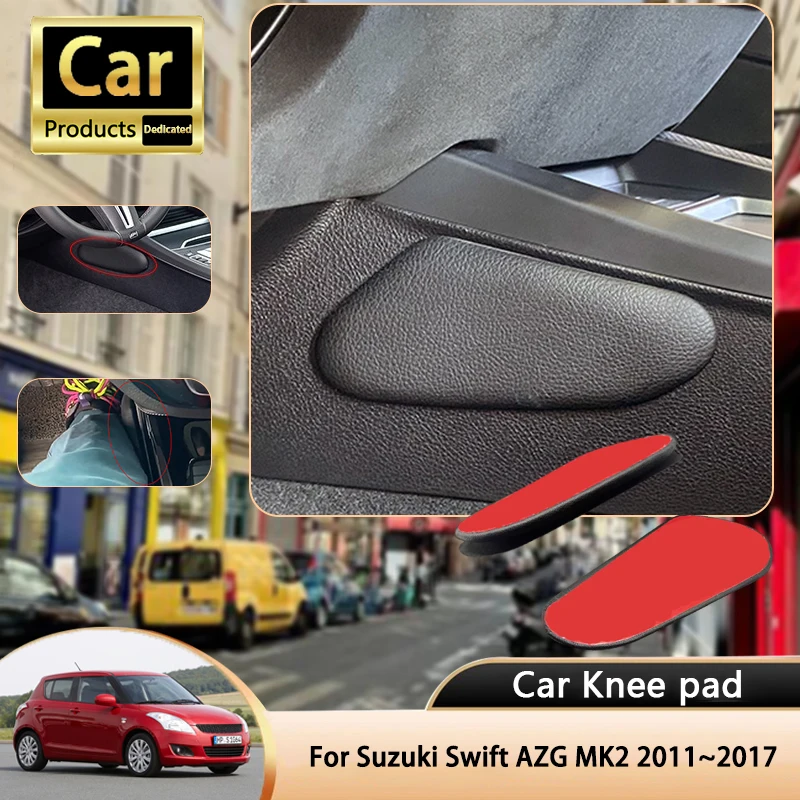 

For Suzuki Swift AZG MK2 2th 2Gen 2011~2017 Car Leg Knee Pad PU Lether Center Control Rest Cushions Thigh Support Cushion Auto