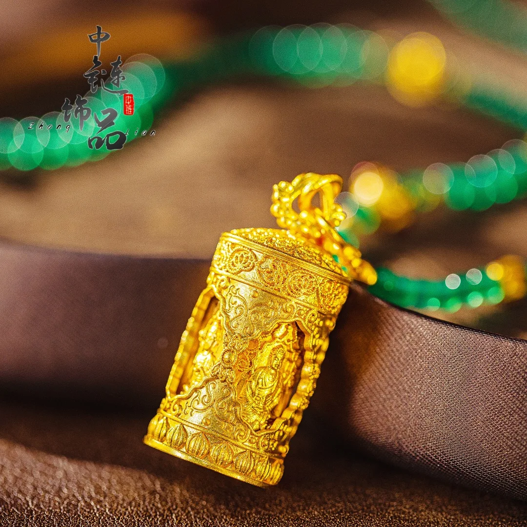 Revolving Erawan scroll pendant 9999gold