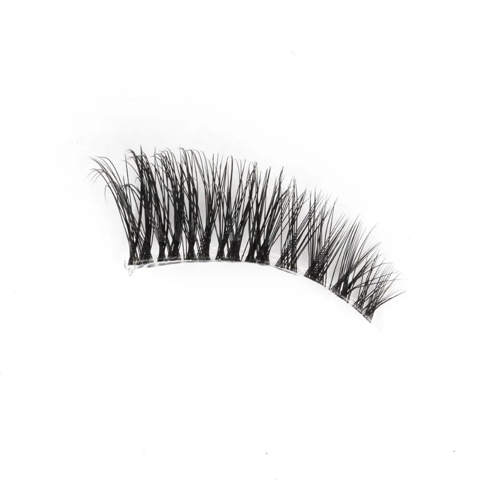 10 Pairs Wispy Bushy Half Eyelash Eye Tail Lengthening Black Stem Cat Eye False Lashes Reusable Soft Natural Fluffy Lashes