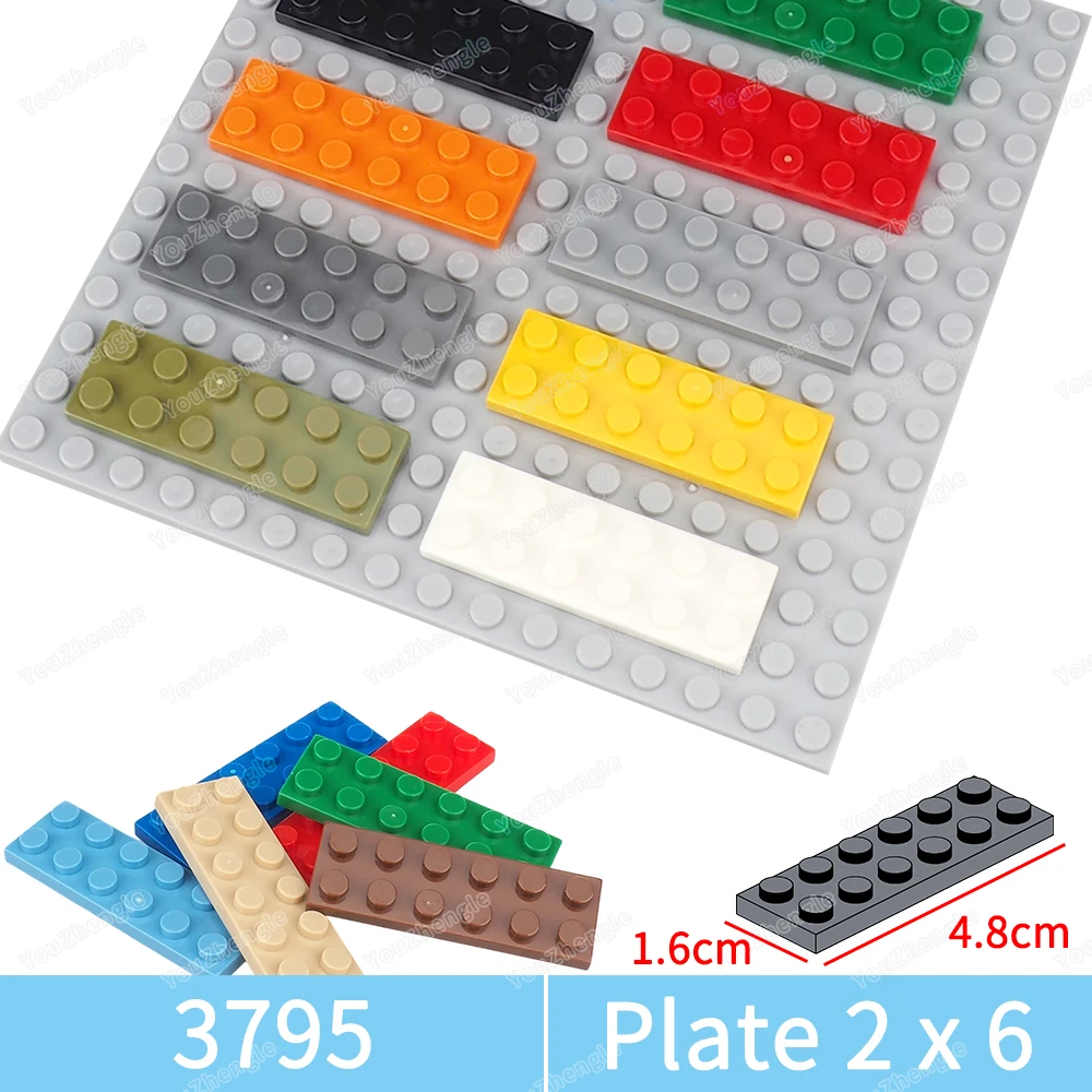 3795 ビルディングブロックベースプレート 2x6 パーツアセンブリ MOC フィギュア 第二次世界大戦 街並み メカギア シーンマッチ モデルパーツ ギフト DIY おもちゃ