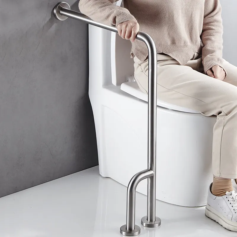 304 Stainless Steel Durable Toilet Safety Rails - Bathroom Handrail for Elderly, Disabled - Safety Support Aids Handrail Tools