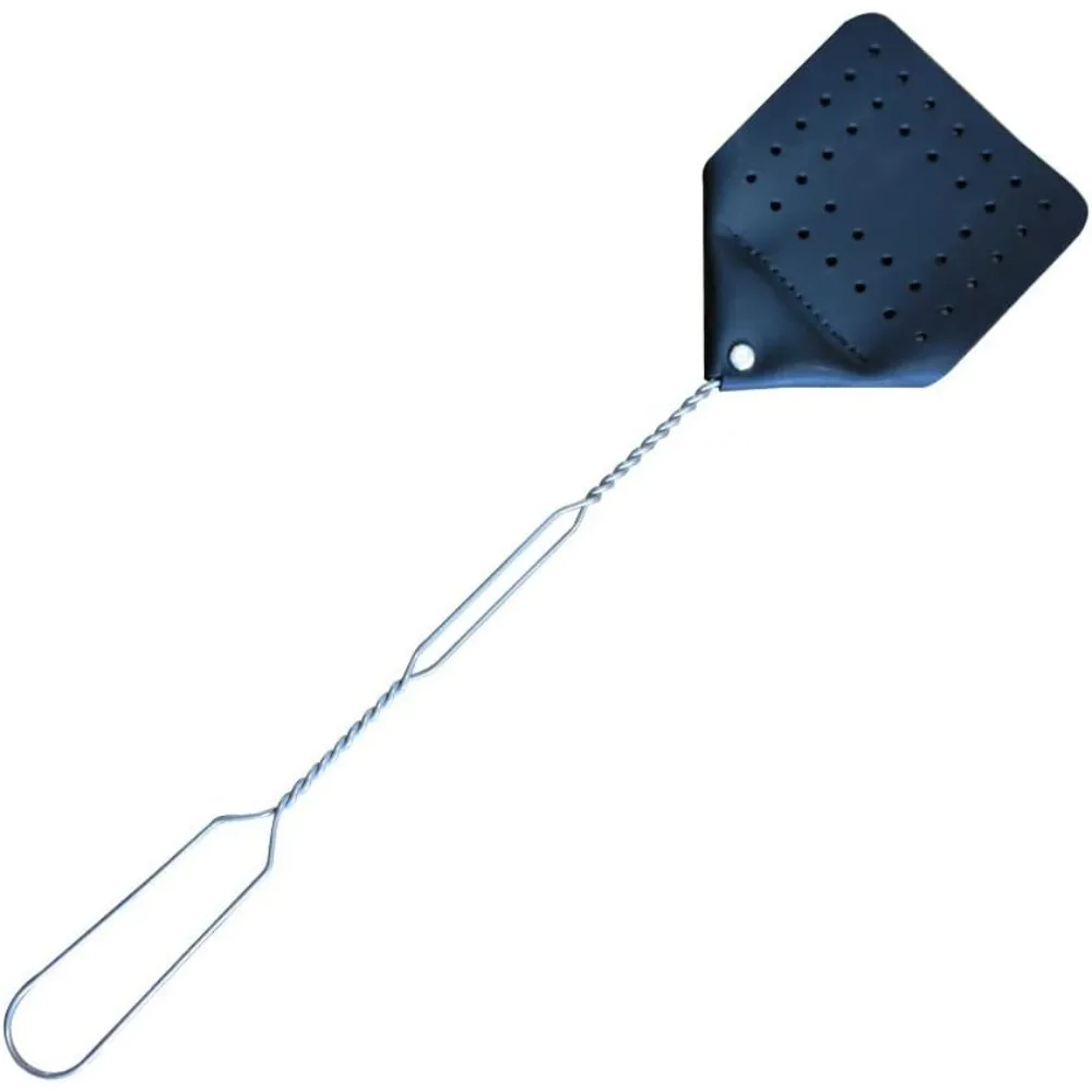 

Durable Leather Fly Swatter with Metal Handle 17 Inch Handmade Bug Killer Paddle