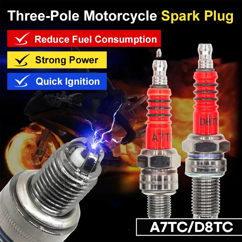 

Свеча зажигания для мотоцикла, совместимая с 110cc и 125cc скутерами и трициклами, универсальная, высокопроизводительная, для обслуживания двигателя.