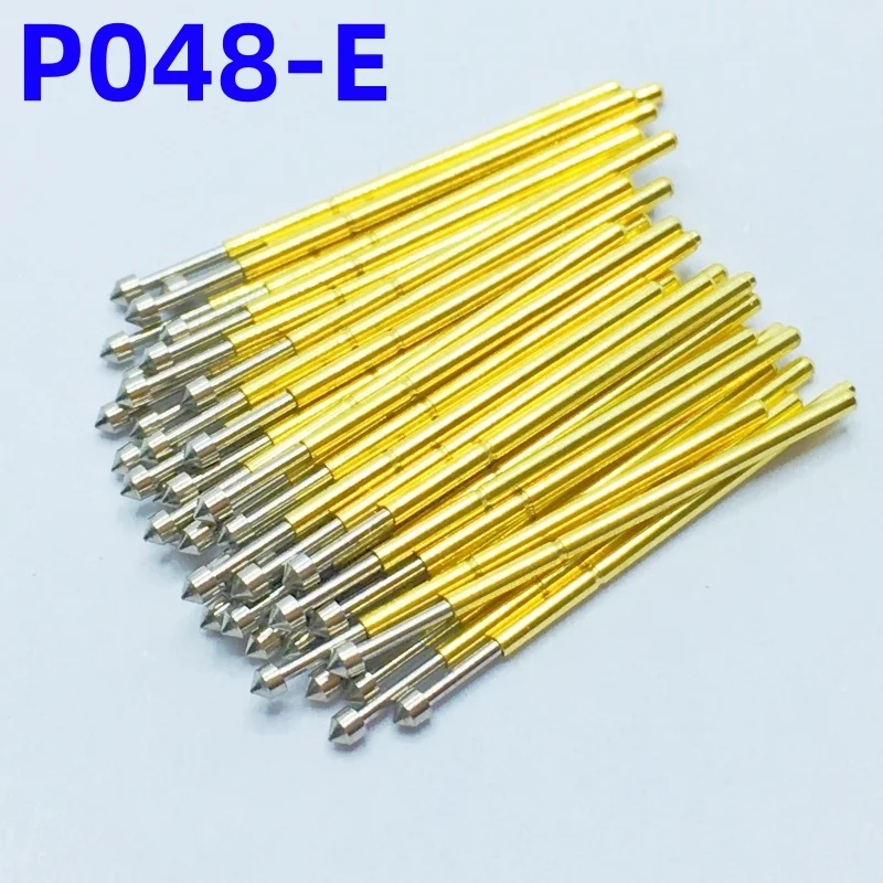 20/100PCS P048-E2 Spring Test Probe Test Pin Pogo Pin P048-E Electric PCB Test Tool 0.60/0.48/12.6mm Needle Conical Head Tip